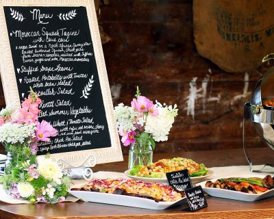 Un menú de boda vegetariano